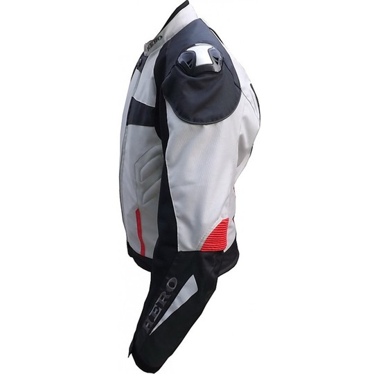 Hero Moto Jacket Fabric Technician 4 Seasons 886 White Black Removable