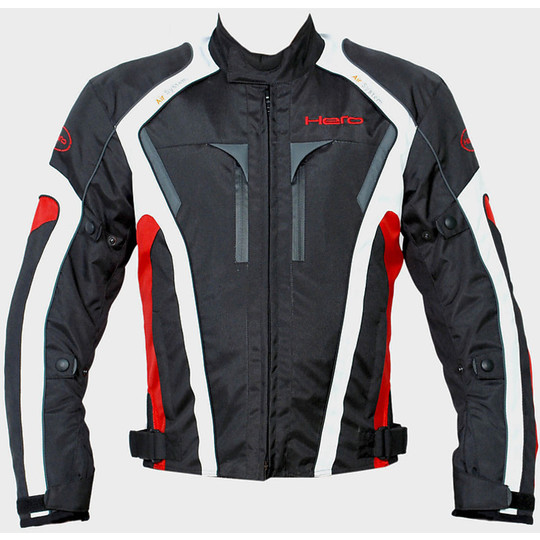 Hero Moto Jacket Fabric Technician 4 Seasons 887 Black Red