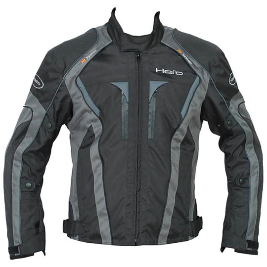Hero Moto Jacket Fabric Technician 4 Seasons 888 Black Grey
