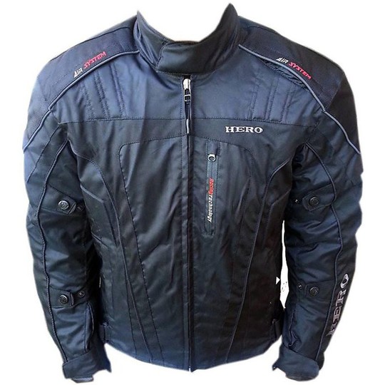Hero Moto Jacket Fabric Technician 4 Seasons 890 Black Removable