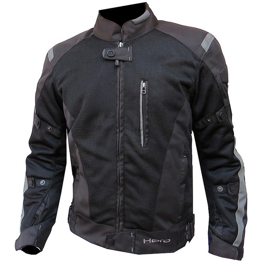Hero Moto Jacket Techno Summer Traforato 873 Black Gray