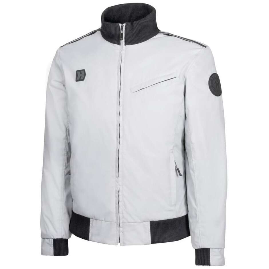 Hevik B17 Bomber Grey Fabric Motorcycle Jacket