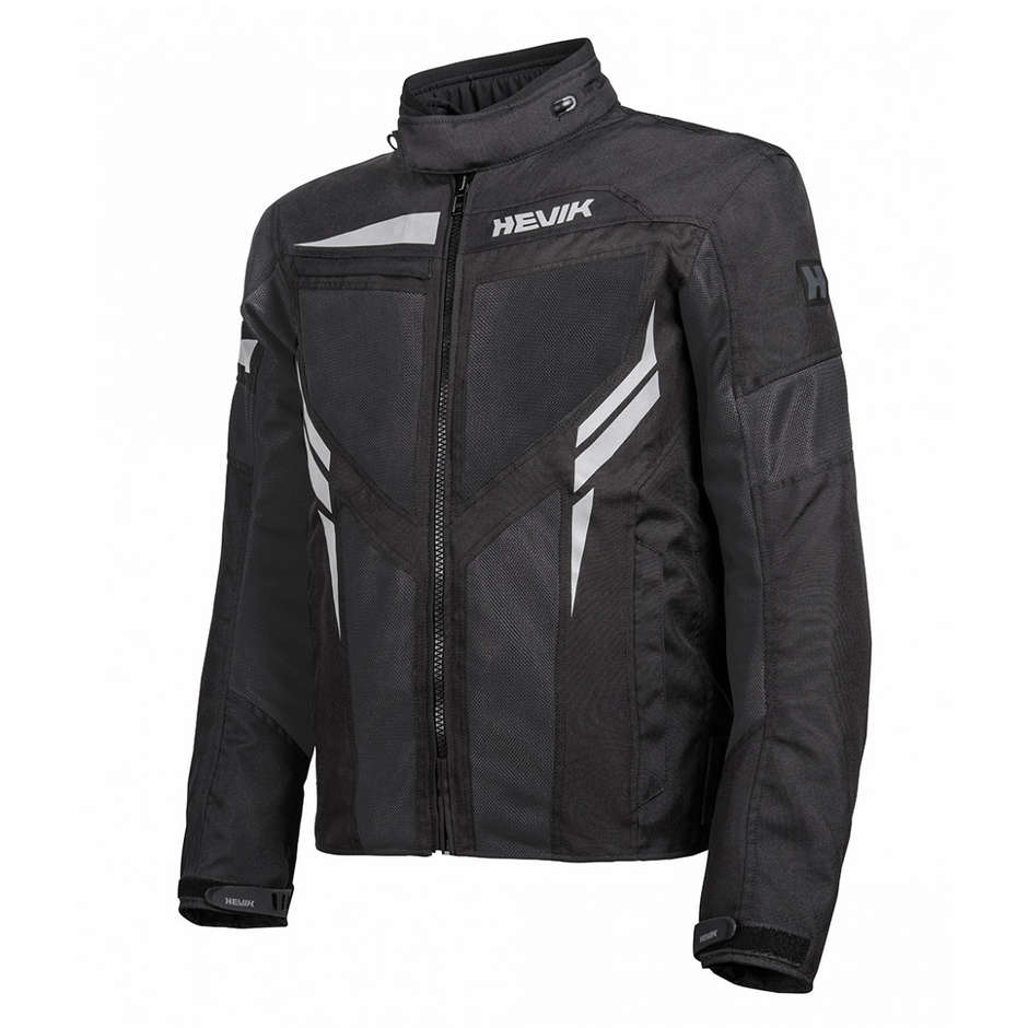 Hevik Ikaro Ligth Black Perforated Fabric Motorcycle Jacket