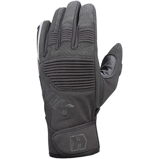 Hevik Mann Black Fabric Motorcycle Gloves