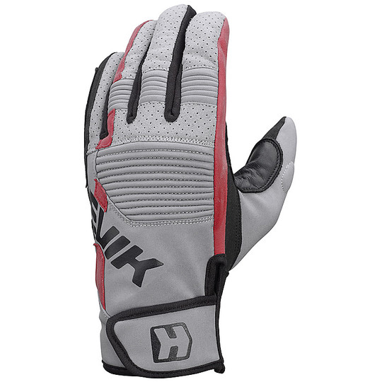 Hevik Mann Gray Leather Moto Gloves