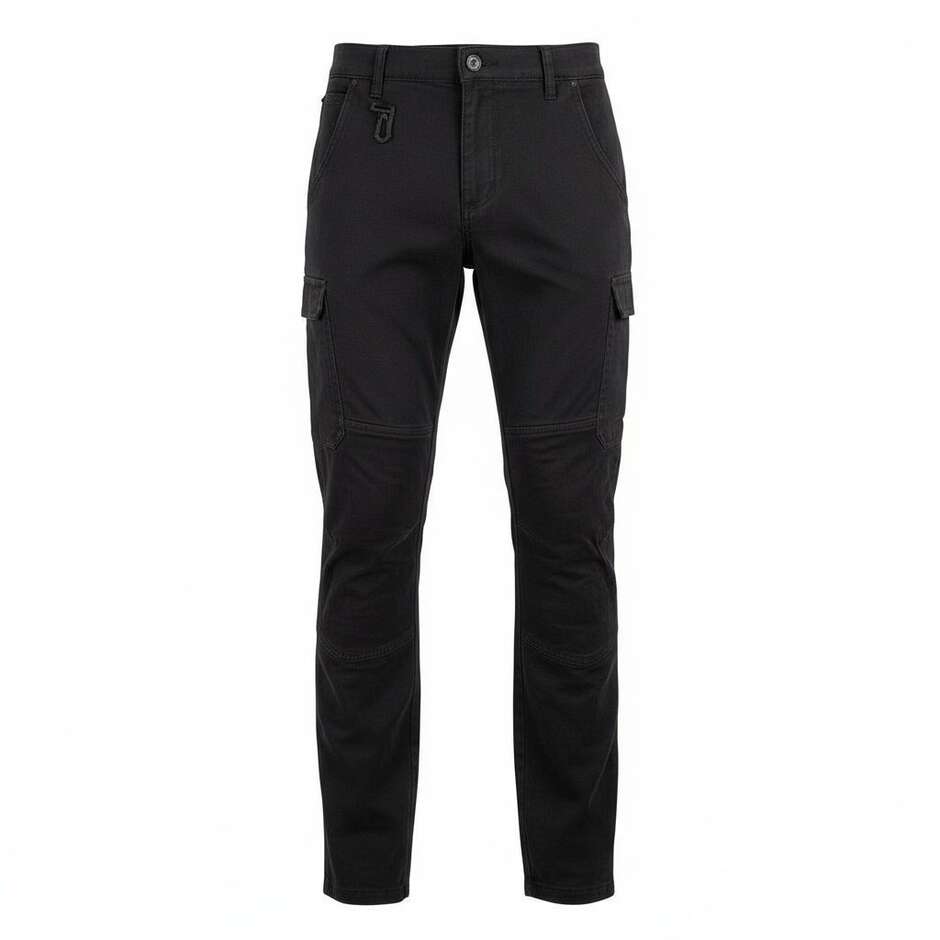 Hevik Neptune Herren Cargo Stoff Motorradhose Schwarz