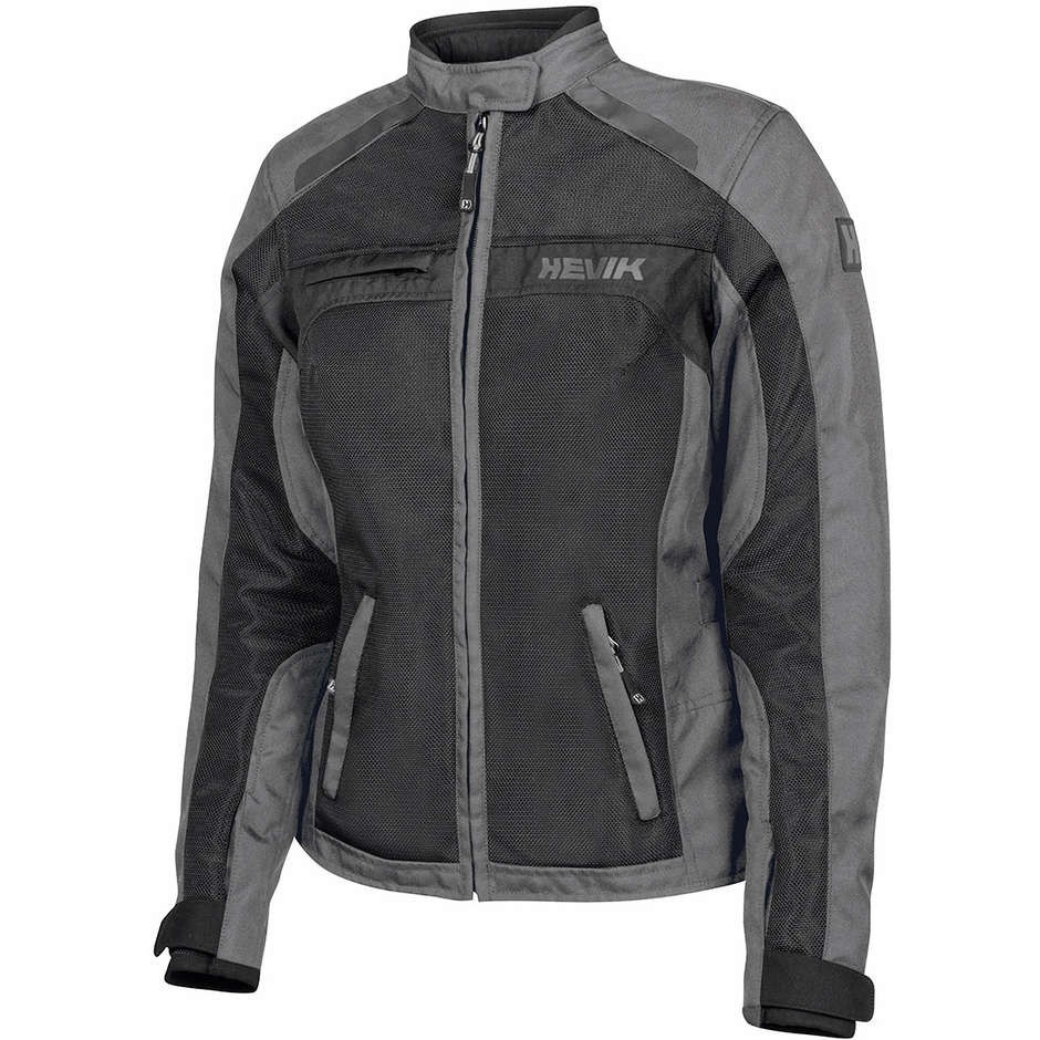 Hevik Urban Scirocco Lady Ligth Black Gray Perforated Woman Fabric Motorcycle Jacket