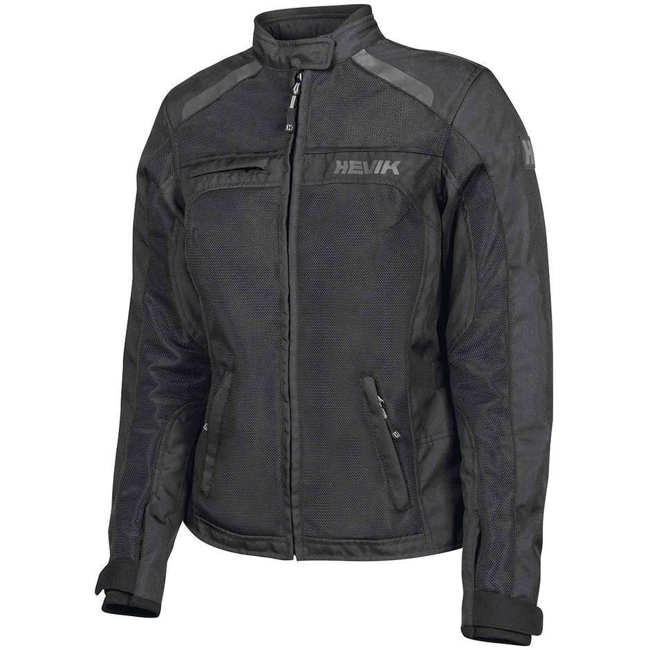 Hevik Urban Scirocco Lady Ligth Black Perforated Woman Fabric Motorcycle Jacket