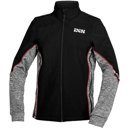 High Neck Jacket in Ixs ICE 1.0 Fleece Black Gray Red