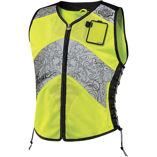 High visibility vests Moto Lady Corset Yellow Icon