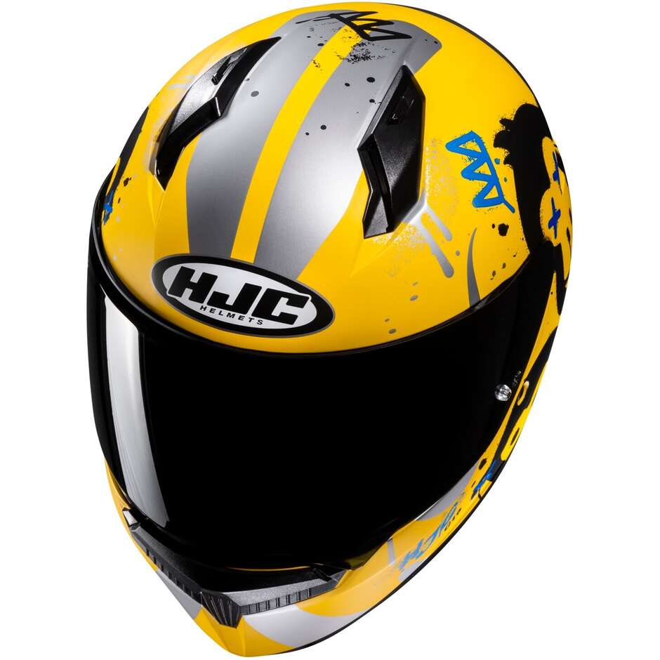 Hjc C10 GETI MC3SF Full Face Child Motorcycle Helmet Matt Yellow