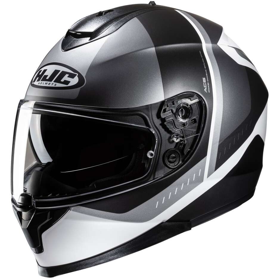 Hjc C70N ALIA MC5SF Full Face Motorcycle Helmet Matt White Gray Black