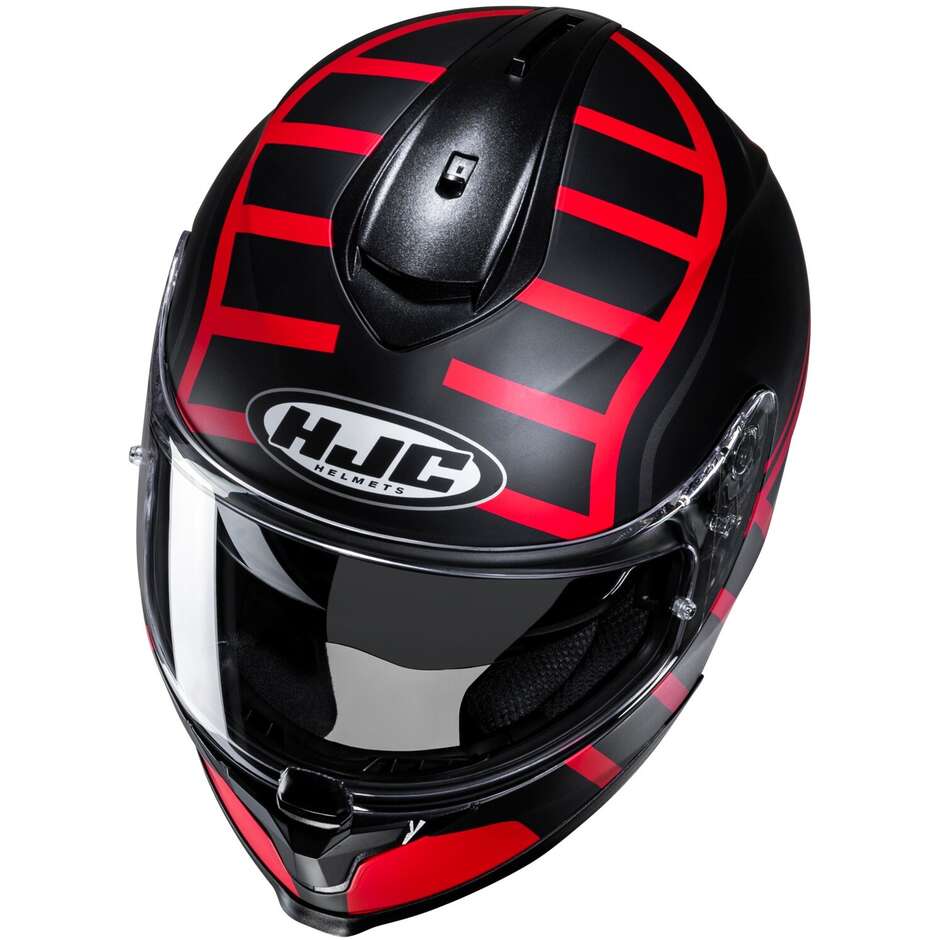 Hjc C70N HOLT MC1SF Full Face Motorcycle Helmet Matt Black Red