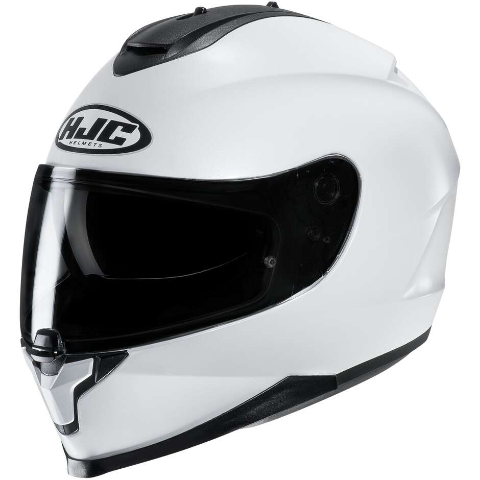 Hjc C70N Solid Full Face Motorcycle Helmet Pearl White