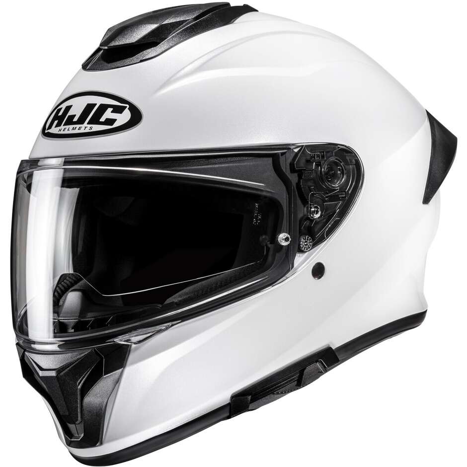 HJC C71 SOLID Integralhelm für Motorradfahrer, Perlweiß