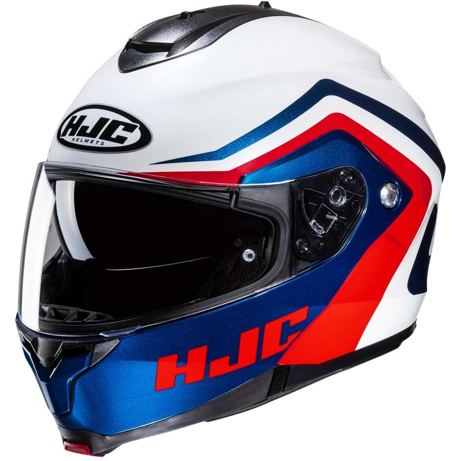 Hjc C91N NEPOS MC21 Modular Motorcycle Helmet White Red Blue