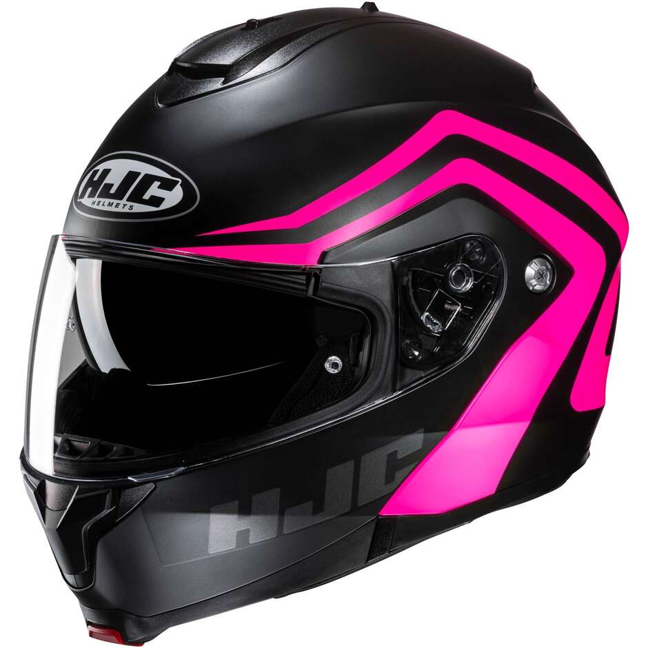 Hjc C91N NEPOS MC8SF Modular Motorcycle Helmet Matt Black Pink