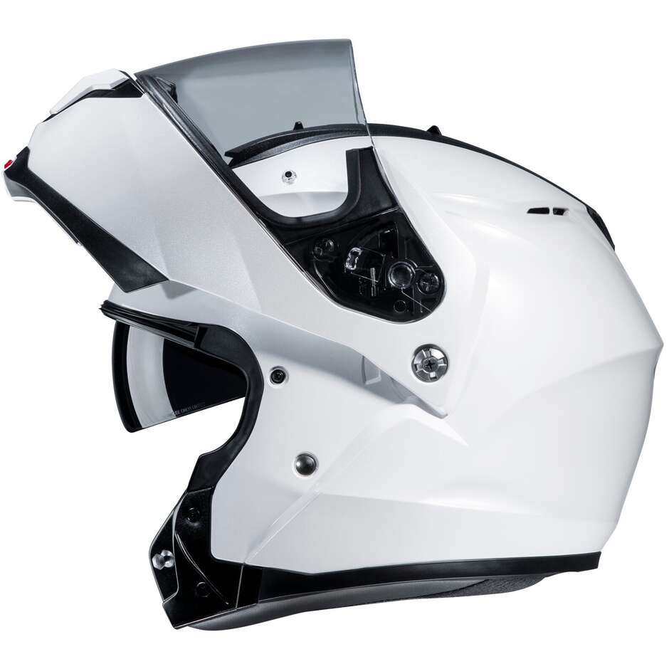 Hjc C91N Solid Pearl White Modular Motorcycle Helmet