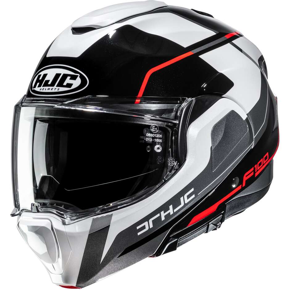 HJC F100 ASTRA MC1 Modular Motorcycle Helmet P/J Red
