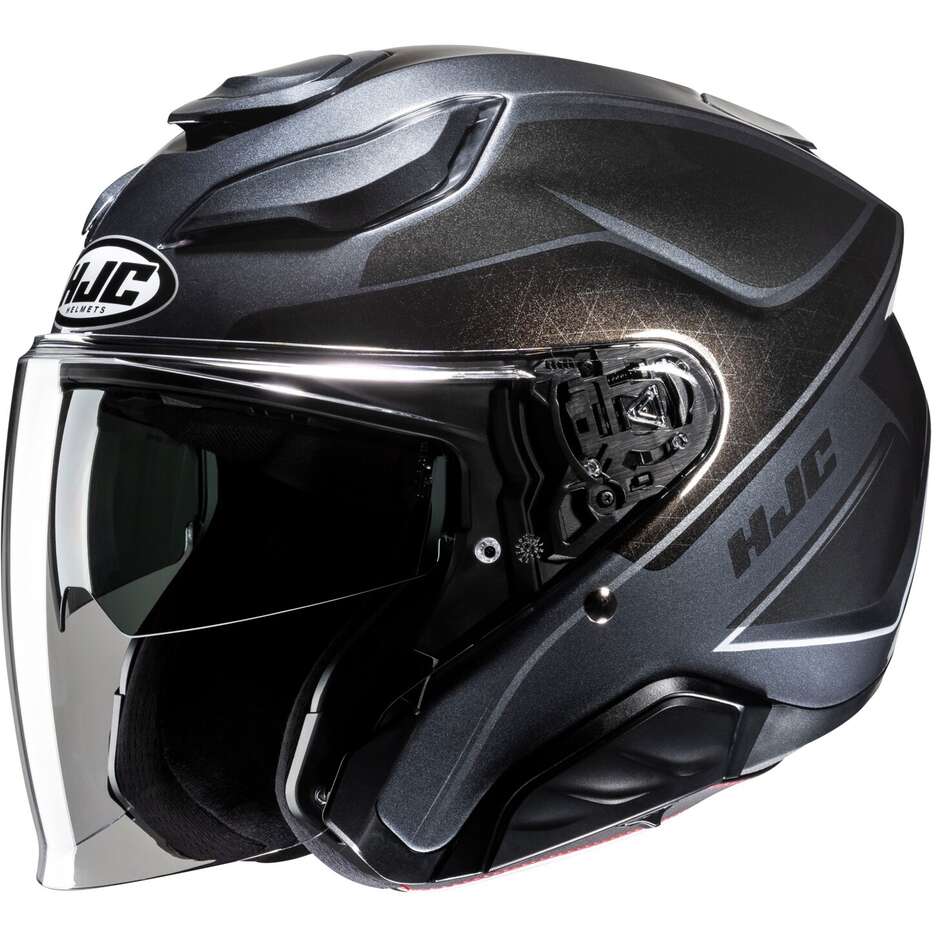 Hjc F31 LUDI MC5 Jet Motorcycle Helmet Gray Black