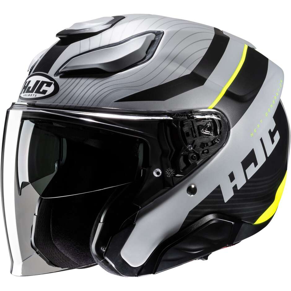 Hjc F31 NABY MC3HSF Matt Gray Black Motorcycle Jet Helmet
