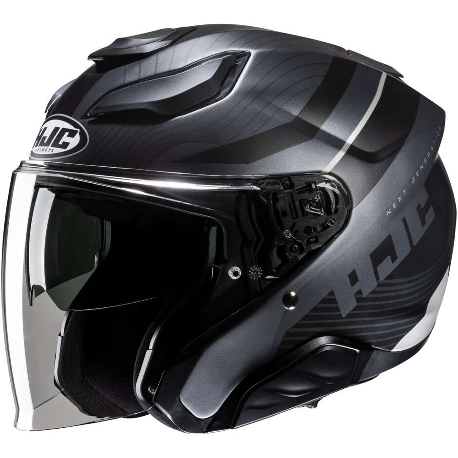 Hjc F31 NABY MC5SF Matt Gray Black Motorcycle Jet Helmet