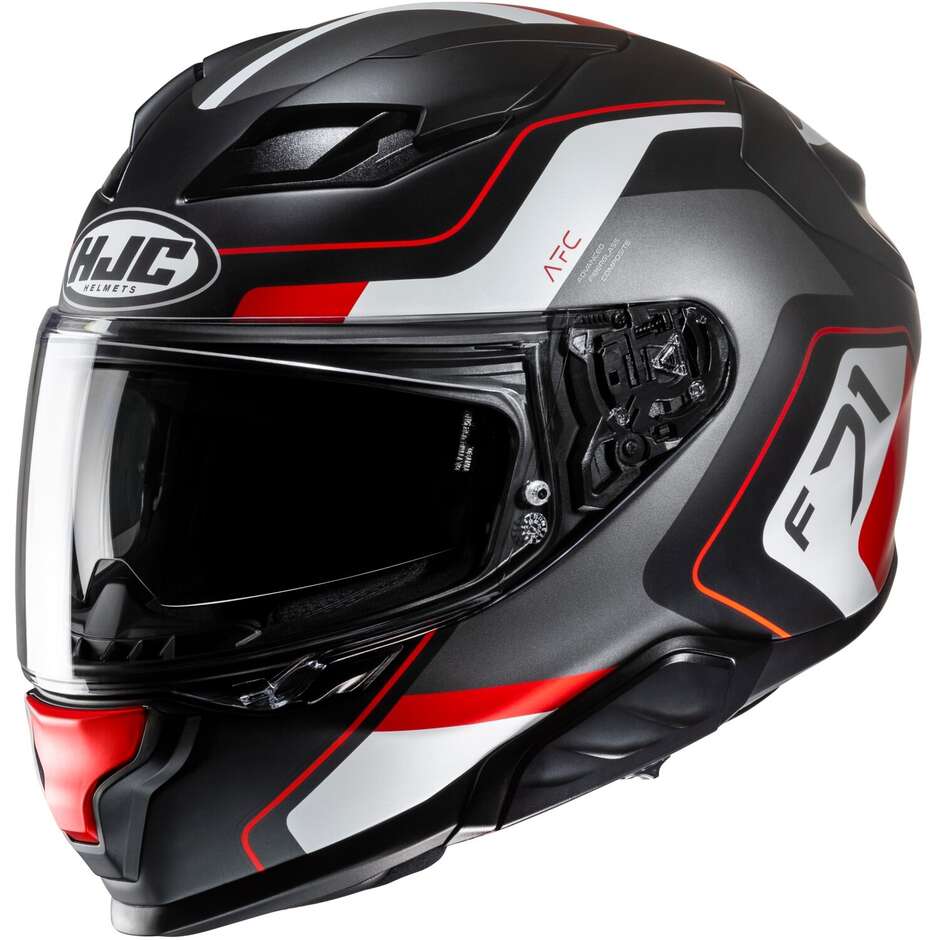 Hjc F71 ARCAN MC1SF Full Face Motorcycle Helmet Matt Black White Red