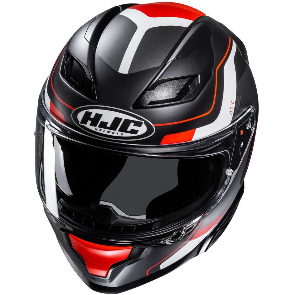 Hjc F71 ARCAN MC1SF Full Face Motorcycle Helmet Matt Black White Red