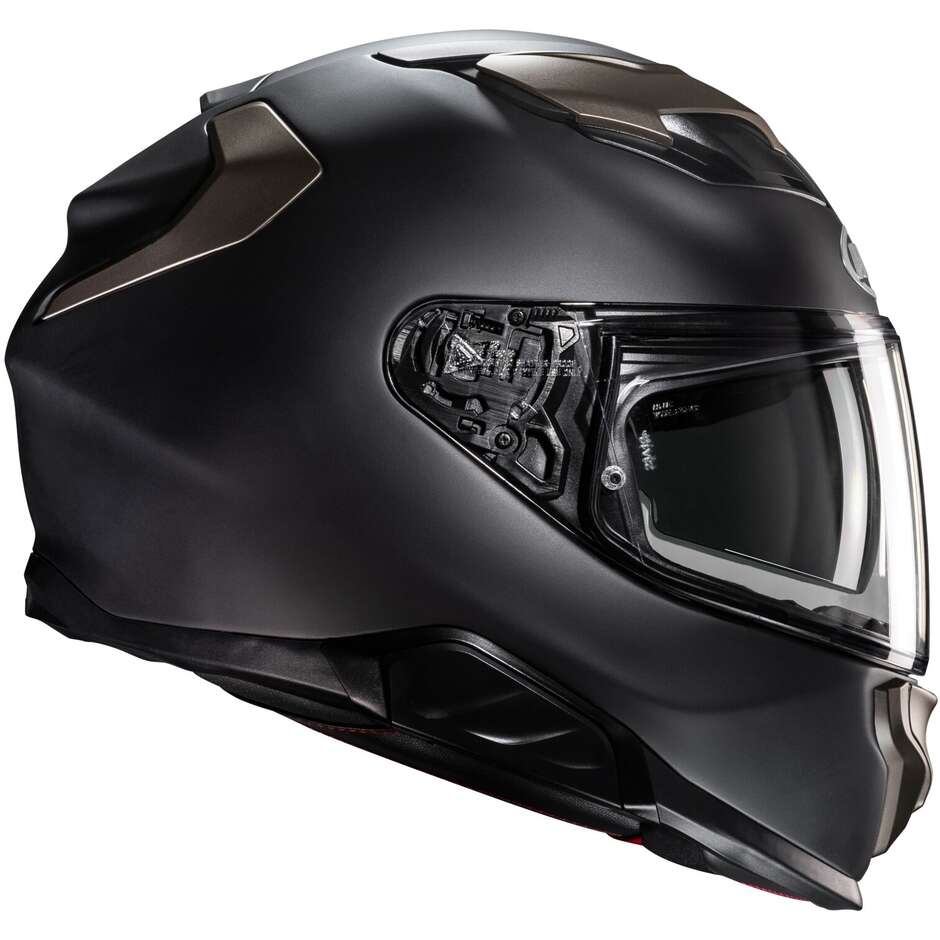 Hjc F71 Semi Matt Black Titanium Full Face Motorcycle Helmet
