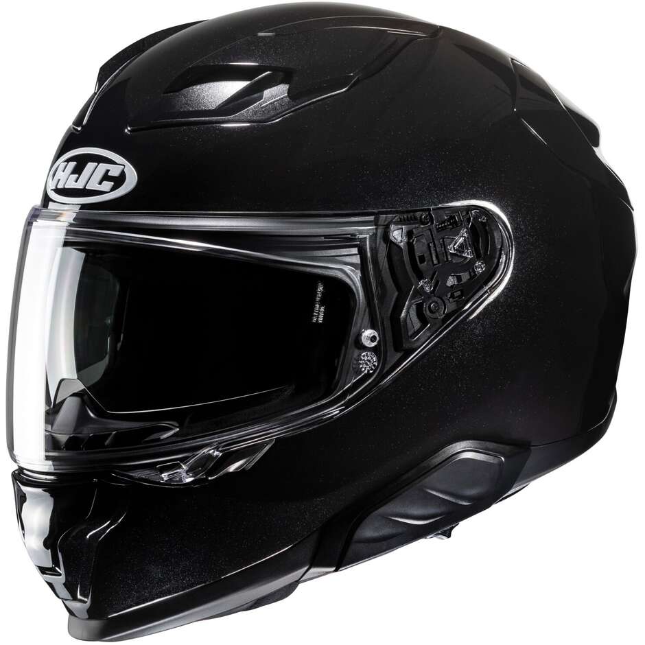 Hjc F71 Solid Black Metal Full Face Motorcycle Helmet