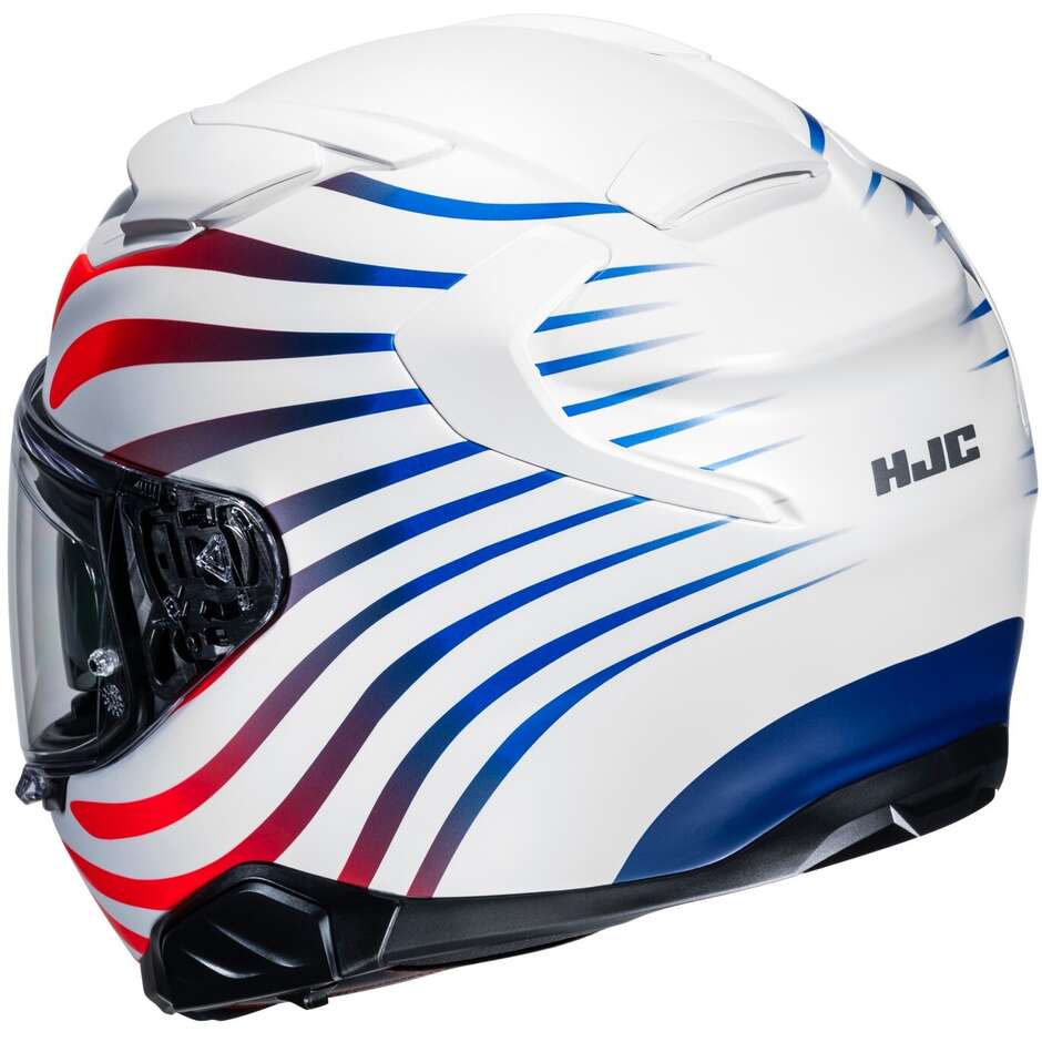 Hjc F71 ZEN MC21SF Full Face Motorcycle Helmet Matt White Blue Red