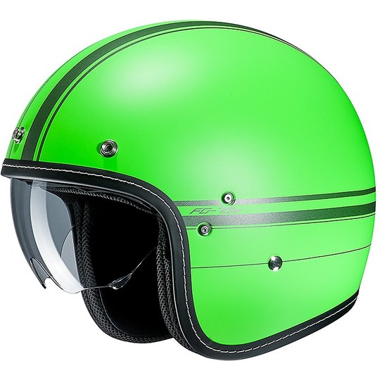 HJC FG-70s Motorcycle Helmet Vintage Landon MC4SF Green
