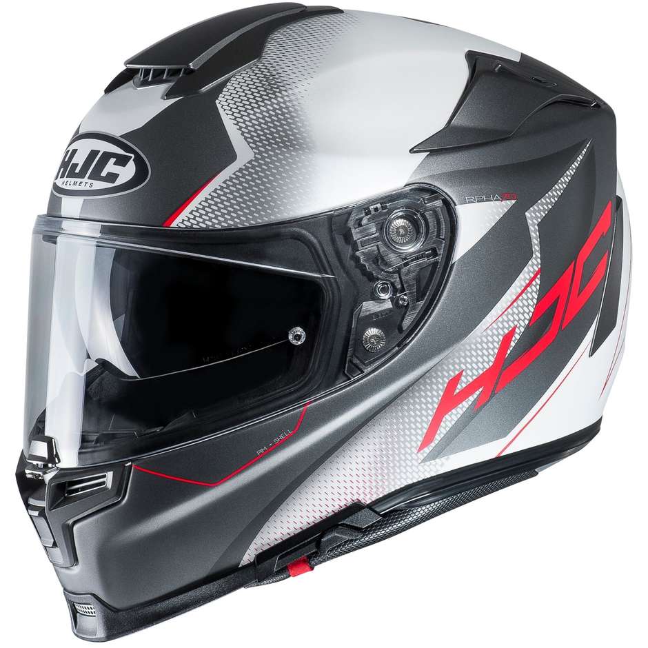 HJC Helm Moto Integral RPHA 70 GADIVO MC10SF Schwarz Weiß Rot Matt