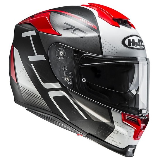 HJC Helm Moto Integral RPHA 70 Vias MC1SF Schwarz Weiß Rot Matt