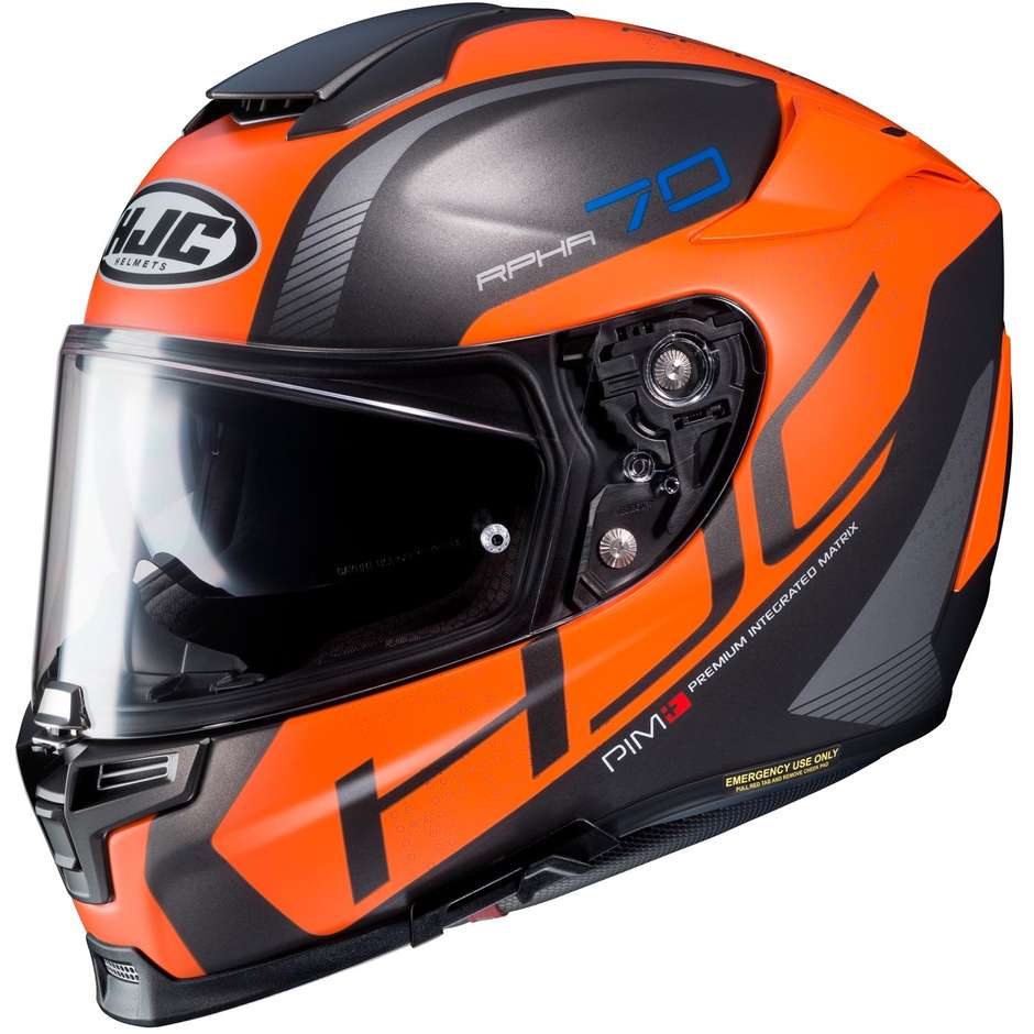 HJC Helm Moto Integral RPHA 70 Vias MC7SF Opaque Schwarz Orange
