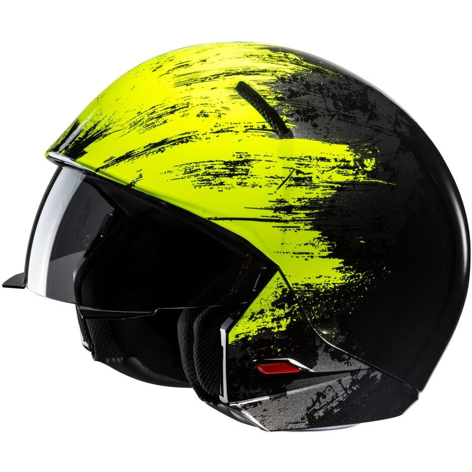 Hjc i20 FURIA MC3H Jet Motorcycle Helmet Black Yellow Fluo