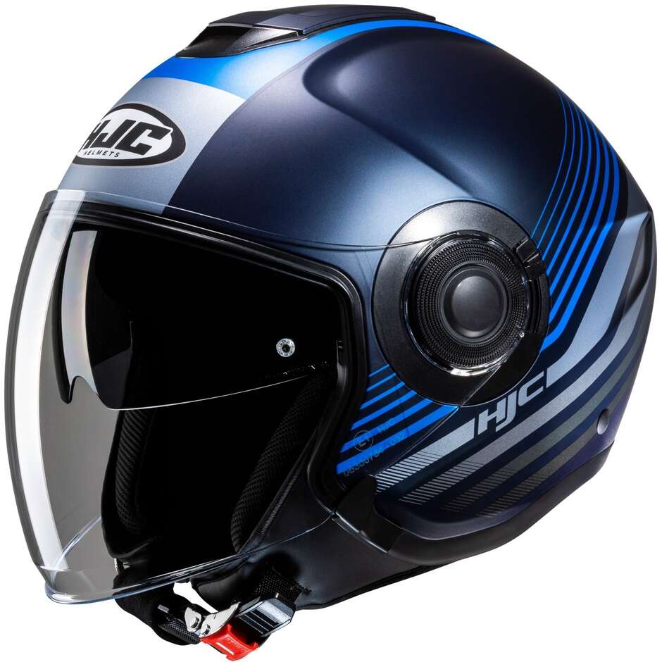 Hjc i40N DOVA MC2SF Jet Motorcycle Helmet Matt Black Blue
