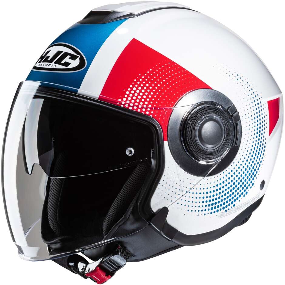 Hjc i40N PYLE MC21 Jet Motorcycle Helmet White Blue Red