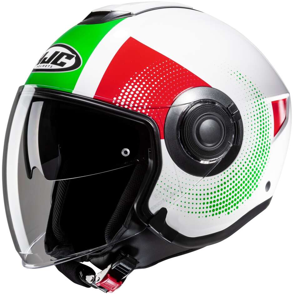 Hjc i40N PYLE MC41 Jet Motorcycle Helmet White Green Red