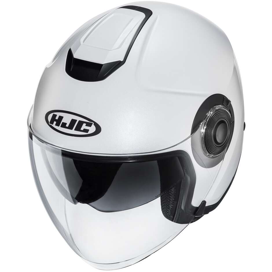 Hjc i40N Solid Pearl White Motorrad-Jethelm