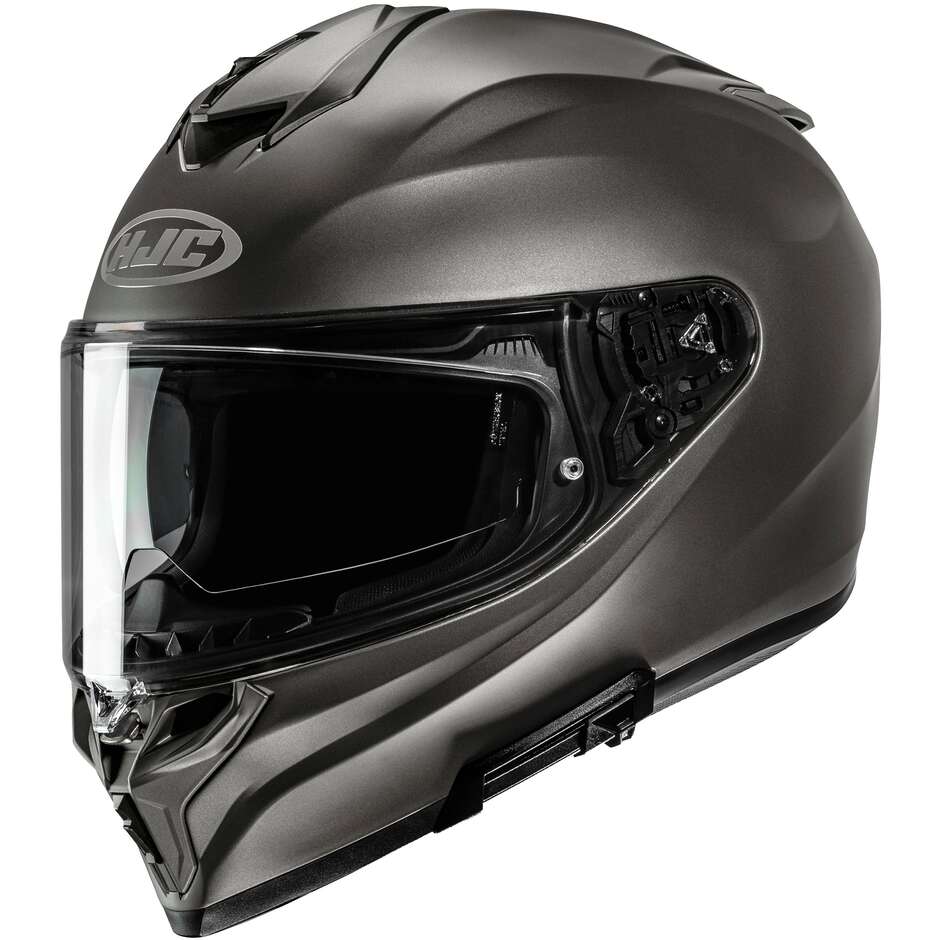 HJC i72 Solid Semi-Matte Titanium Full Face Motorcycle Helmet