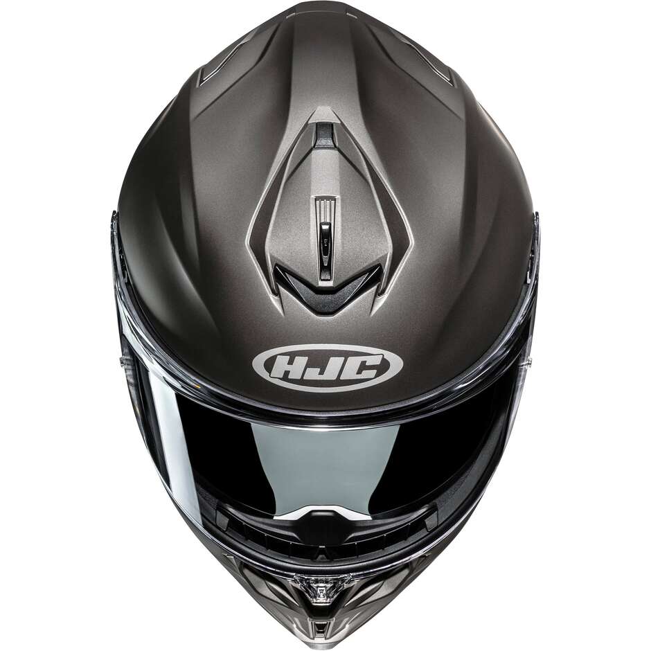 HJC i72 Solid Semi-Matte Titanium Full Face Motorcycle Helmet