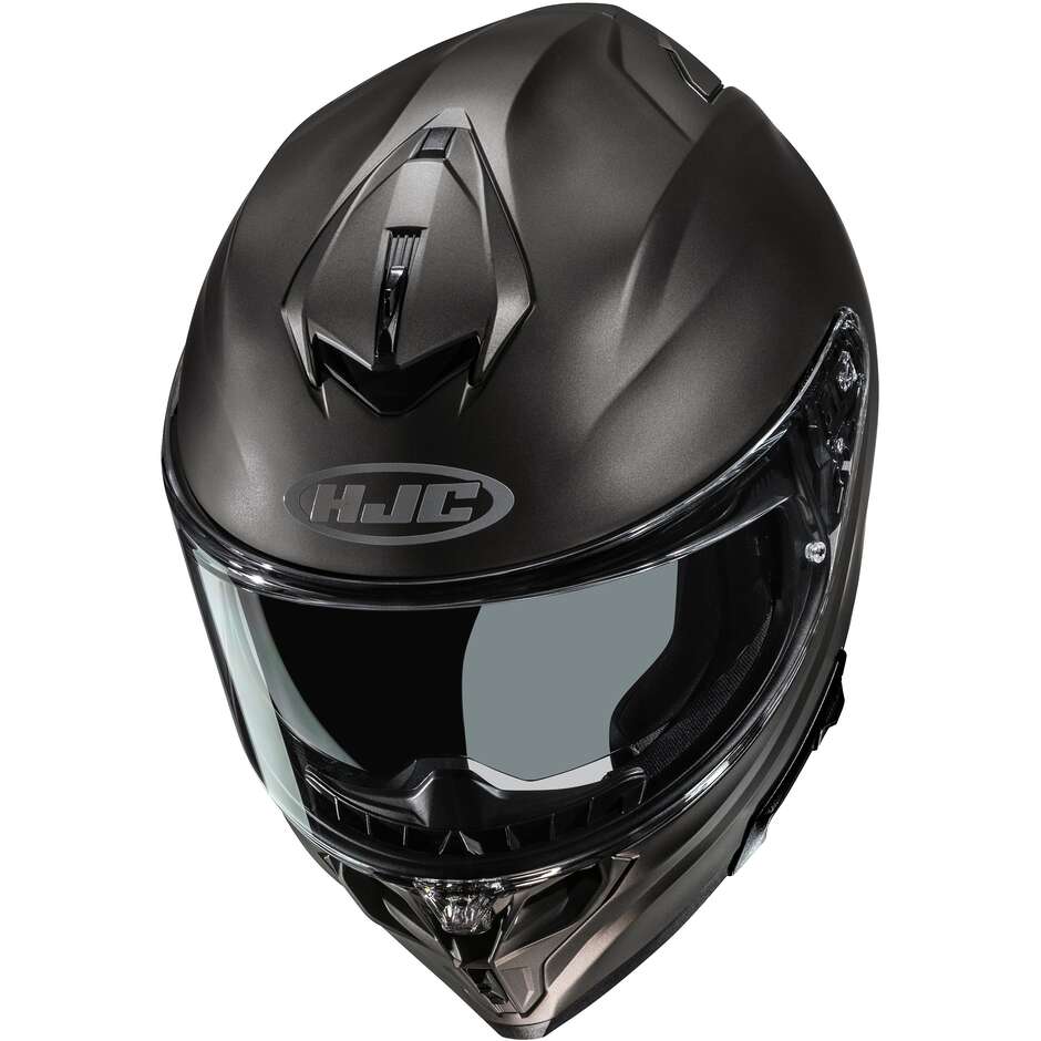 HJC i72 Solid Semi-Matte Titanium Full Face Motorcycle Helmet