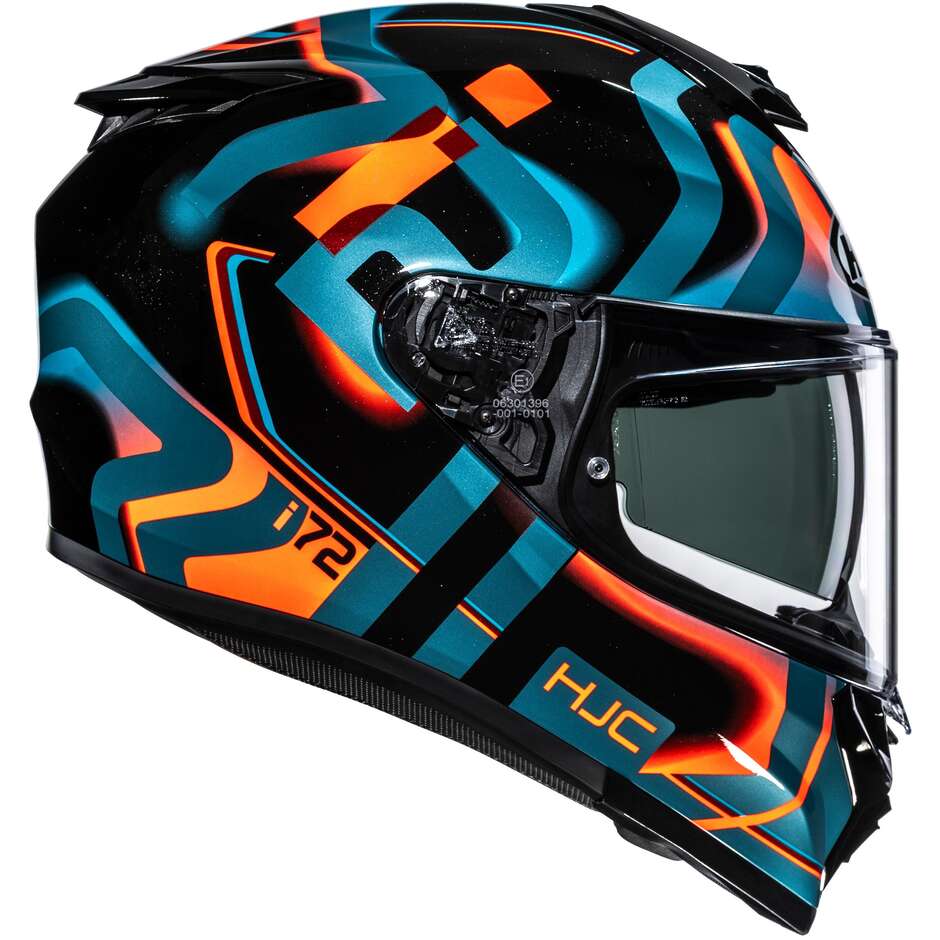 HJC i72 TALA MC26H Integralhelm für Motorräder, Blau-Orange