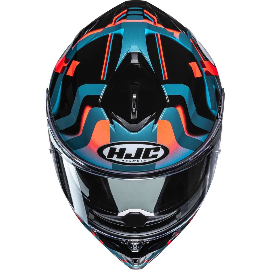 HJC i72 TALA MC26H Integralhelm für Motorräder, Blau-Orange