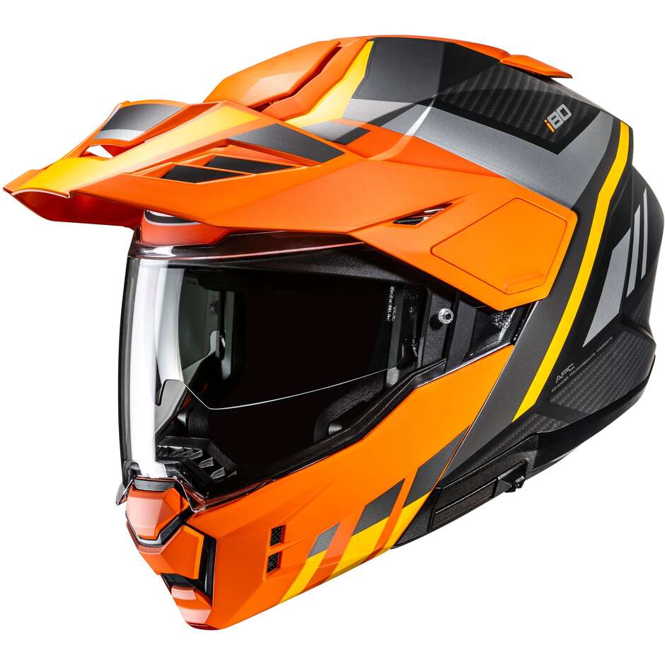 HJC i80 IMES MC1SF Modular Motorcycle Helmet P/J Orange Anthracite