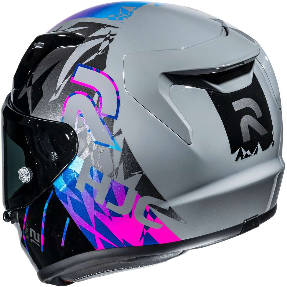 HJC RPHA 12 KATE MC28 Integralhelm für Motorräder, Grau/Rosa