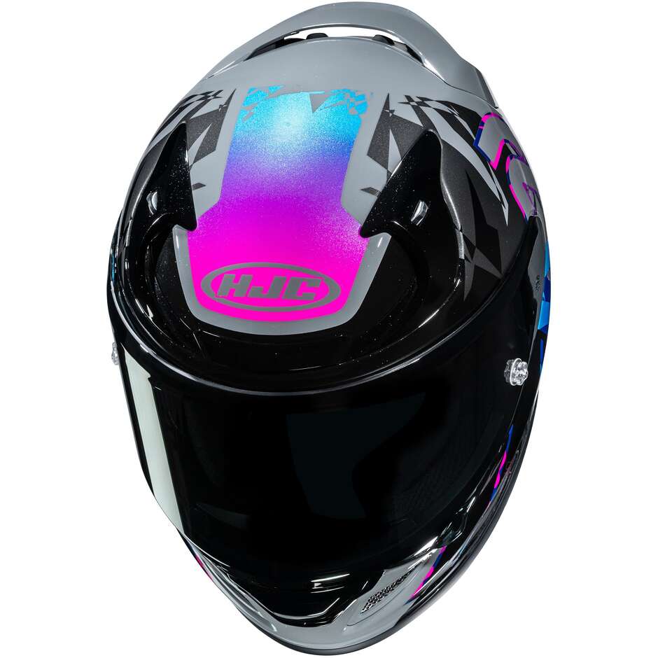 HJC RPHA 12 KATE MC28 Integralhelm für Motorräder, Grau/Rosa