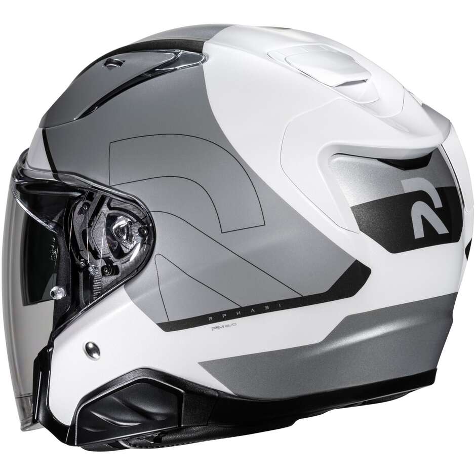 Hjc RPHA 31 CHELET MC10 White Gray Motorcycle Jet Helmet