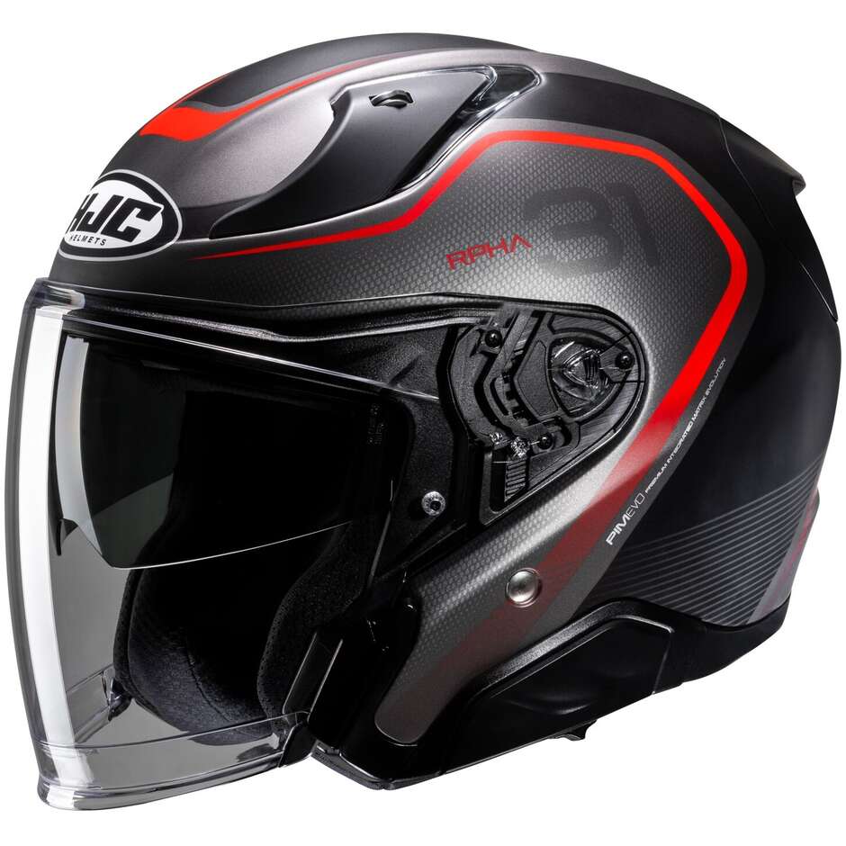 Hjc RPHA 31 KOUV MC1SF Matt Black Red Motorcycle Jet Helmet